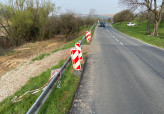 Stavební úprava zabezpečí silnici u Drslavic proti sesuvu
