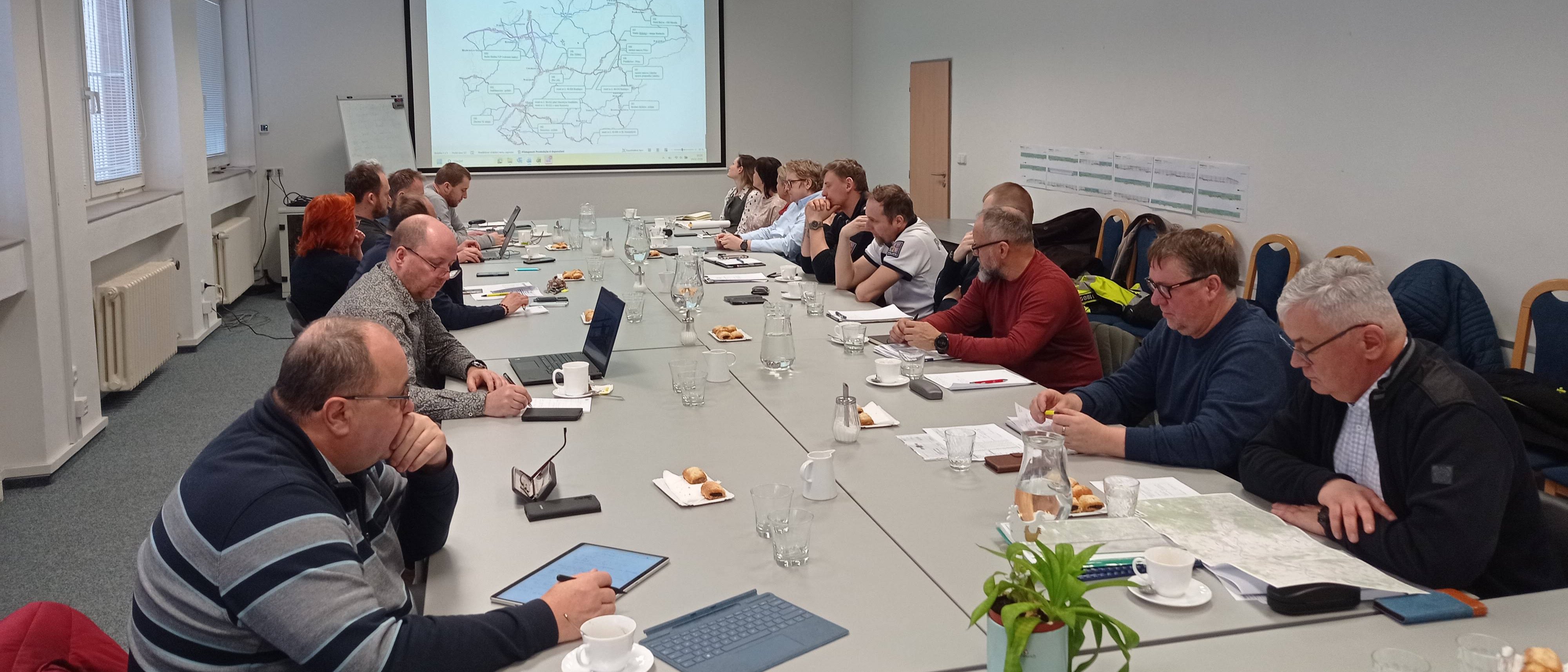 Koordinační porada k uzavírkám 2026 v sídle ŘSD ve Zlíně.