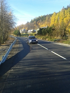 Rekonstruovaný úsek silnice II/481 u Prostřední Bečvy / foto: P. Zedková