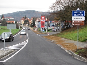 Rekonstruovaná silnice II/492 v Luhačovicích / foto: V. Cekota